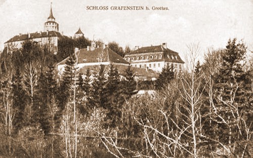 Hrad Grabštejn na začátku století (archiv Josef Růžička)
