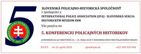 5. konference policejních historiků Bratislava květen 2018